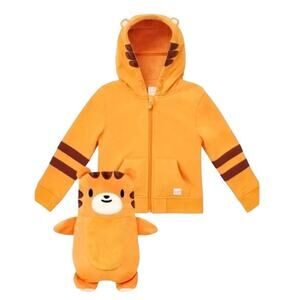 Cubcoats Tiger orange Transforming Hoodie to Plush Stuffed Animal toddler 3T nwt